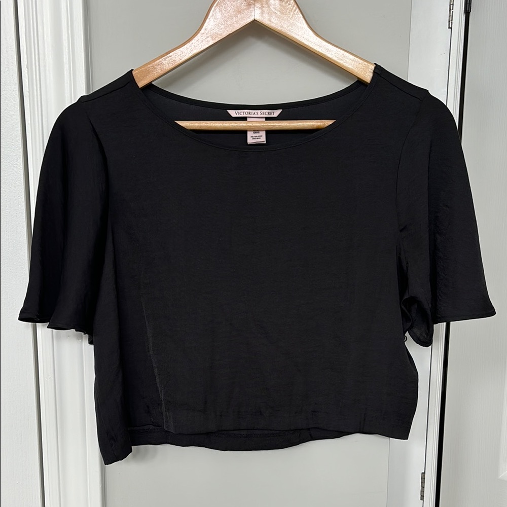 Victoria's Secret satin cropped tee